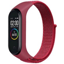 Ремешок Nylon для Xiaomi Mi Band 3/4/5/6/7 – Красный