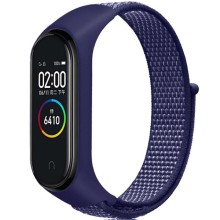 Ремешок Nylon для Xiaomi Mi Band 3/4/5/6/7 – Темно-синий