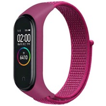 Ремешок Nylon для Xiaomi Mi Band 3/4/5/6/7 – Малиновый