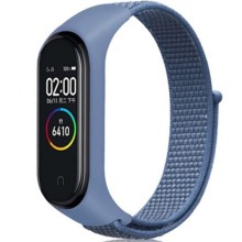 Ремешок Nylon для Xiaomi Mi Band 3/4/5/6/7 – Голубой