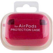 Силіконовий футляр з мікрофіброю для навушників Airpods Pro – Червоний