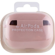 Силіконовий футляр з мікрофіброю для навушників Airpods Pro – Рожевий