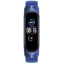 Тканевый монобраслет Braided Solo Loop для Xiaomi Mi Band 3/4/5/6 (S) – Синий