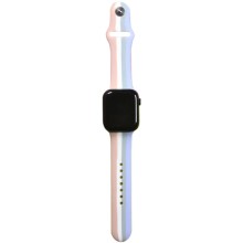 Силиконовый ремешок Rainbow для Apple watch 38mm / 40mm – Розовый