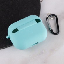 Силиконовый футляр с микрофиброй для наушников Airpods Pro 2 – Бирюзовый