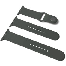 Силіконовий ремінець для Apple Watch Sport Band 42 / 44 / 45 / 49 (S/M & M/L) 3pcs – Зелений