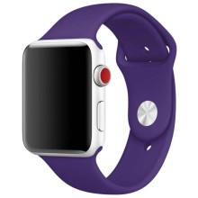 Силиконовый ремешок для Apple Watch Sport Band 42 / 44 / 45 / 49 (S/M & M/L) 3pcs – Фиолетовый