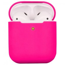 Силиконовый футляр для наушников AirPods 1/2 – Розовый