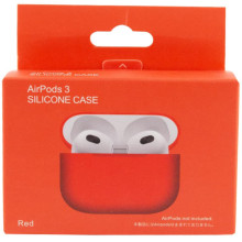 Силиконовый футляр для наушников AirPods 3 – Красный