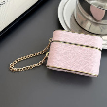 Кожаный футляр Suitcase для наушников AirPods 3 – Розовый