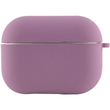Силіконовий футляр з мікрофіброю для навушників Airpods 4 – Ліловий