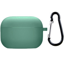Силіконовий футляр з мікрофіброю для навушників Airpods 4 – Зелений