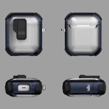 Футляр протиударний Locking Button для навушників Airpods 1/2 – Блакитний
