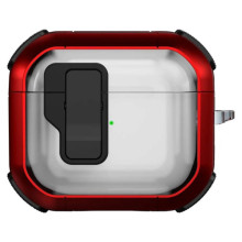 Футляр противоударный Locking Button для наушников Airpods 3 – Красный