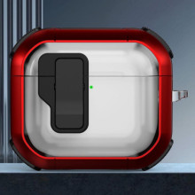 Футляр противоударный Locking Button для наушников Airpods 3 – Красный