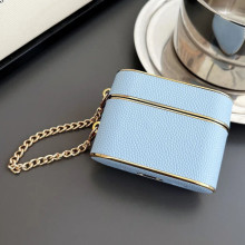 Шкіряний футляр Suitcase для навушників AirPods 3 – Блакитний