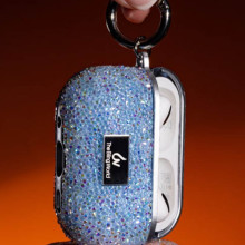 TPU чохол Bling World Rock Diamond для навушників AirPods 4 – Блакитний