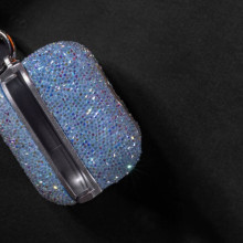 TPU чохол Bling World Rock Diamond для навушників AirPods 4 – Блакитний
