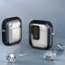 Футляр протиударний Locking Button для навушників Airpods 1/2 – Блакитний