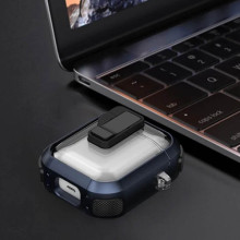 Футляр протиударний Locking Button для навушників Airpods 1/2 – Блакитний