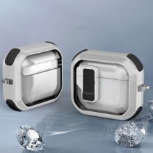 Футляр протиударний Locking Button для навушників Airpods 4 – Білий