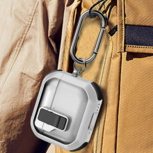 Футляр протиударний Locking Button для навушників Airpods 4 – Білий