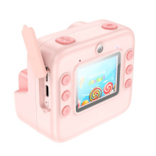 Дитяча фотокамера з моментальним друком Hoco DV200 Dual lens – Рожевий