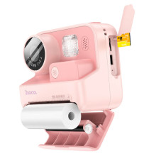 Дитяча фотокамера з моментальним друком Hoco DV200 Dual lens – Рожевий