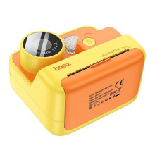 Дитяча фотокамера з моментальним друком Hoco DV200 Dual lens – Жовтий
