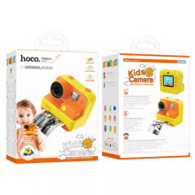 Дитяча фотокамера з моментальним друком Hoco DV200 Dual lens – Жовтий