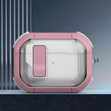 Футляр противоударный Locking Button для наушников Airpods Pro 3 – Розовый