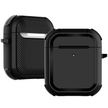 Футляр противоударный Black ed. для наушников Airpods 1/2 – Черный