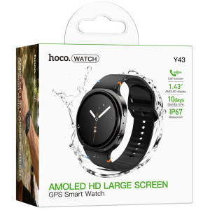 Смарт-годинник Hoco Y43 Amoled Smart sports watch (call version) – Чорний