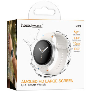 Смарт-годинник Hoco Y43 Amoled Smart sports watch (call version) – Срібний