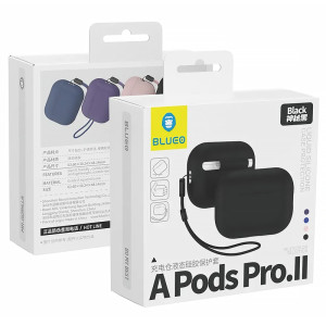 Силиконовый футляр BlueO Liquid silicone для наушников Airpods Pro 3 – Черный