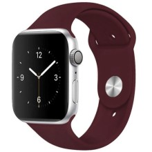 Силиконовый ремешок для Apple Watch Sport Band 42 / 44 / 45 / 49 (S/M & M/L) 3pcs – Бордовый