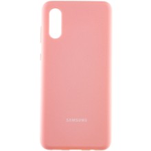 Чехол Silicone Cover Full Protective (AA) для Samsung Galaxy A02 – Розовый