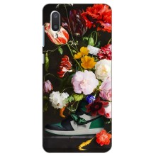 Брендновые Чехлы для Samsung Galaxy A02 - (PREMIUMPrint) (Nike цветы)