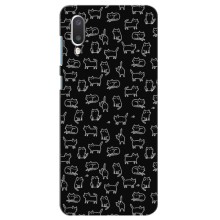 Чехол на тематику: Коты для Samsung Galaxy A02 (Котики на черном)