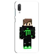 Чехлы для Samsung Galaxy A02 (Персонажи Майн Крафт) (Зеленый мальчик)