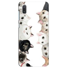 Силиконовый чехол с котиком для Samsung Galaxy A02 (Коты)