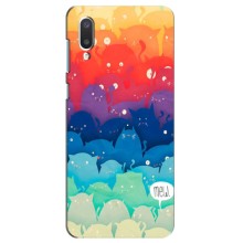 Силиконовый чехол с котиком для Samsung Galaxy A02 (Mew)