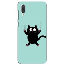 Силиконовый чехол с котиком для Samsung Galaxy A02 (Падающий кот)