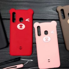 3D чехол Bear для Samsung A20/A30/A50 (2019) (Розовый)