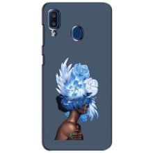 Чехлы (ART) Цветы на Samsung Galaxy a20 2019 (A205F) (VPrint) (Цветы на голове)