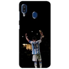 Чехлы Лео Месси Аргентина для Samsung Galaxy a20 2019 (A205F) (Лео Чемпион)