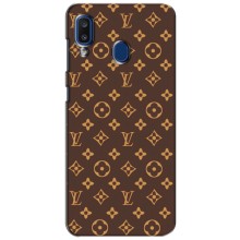 Чехлы Луи Витон для Samsung Galaxy a20 2019 (A205F) (AlphaPrint - LOUIS VUITTON) (фон LOUIS VUITTON)