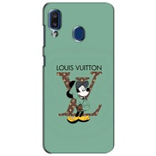 Чехлы Луи Витон для Samsung Galaxy a20 2019 (A205F) (AlphaPrint - LOUIS VUITTON) (Микки Маус LV)