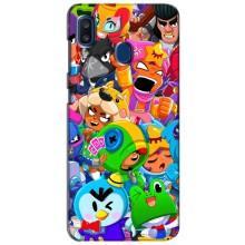 Чехлы Brawl Stars для Samsung Galaxy a20 2019 (A205F) (AlphaPrint) – Герои Бравл Старс