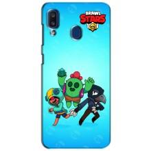 Чехлы Brawl Stars для Samsung Galaxy a20 2019 (A205F) (AlphaPrint) – Трио героев